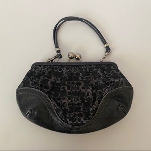 Vintage Coach Signature Small Wrist Purse Clutch